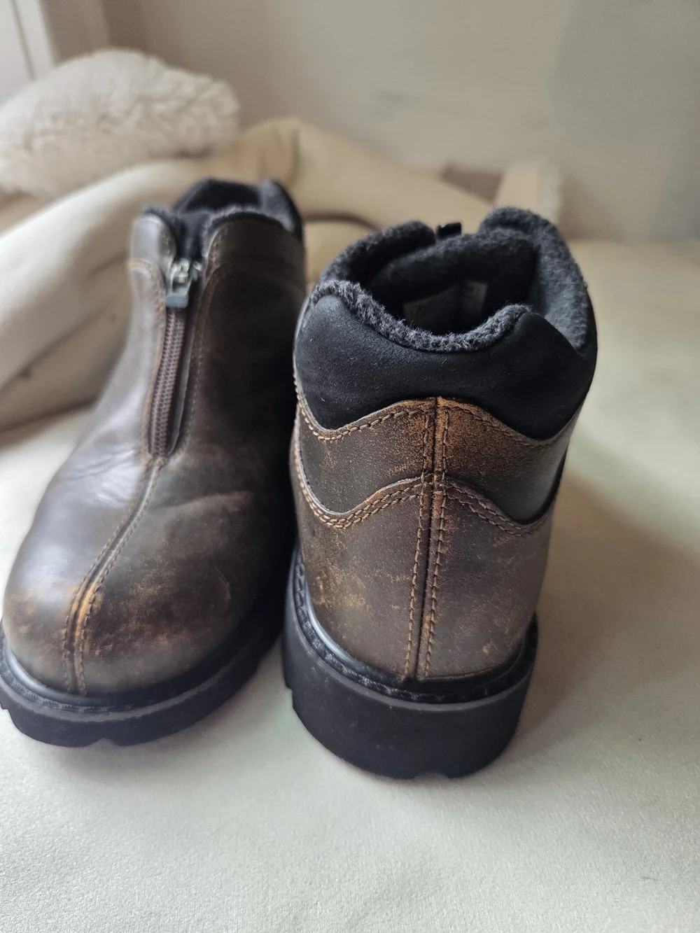 Sorel Nipisi Laurentian Brown Leather Front Zip Boots Size 8.5